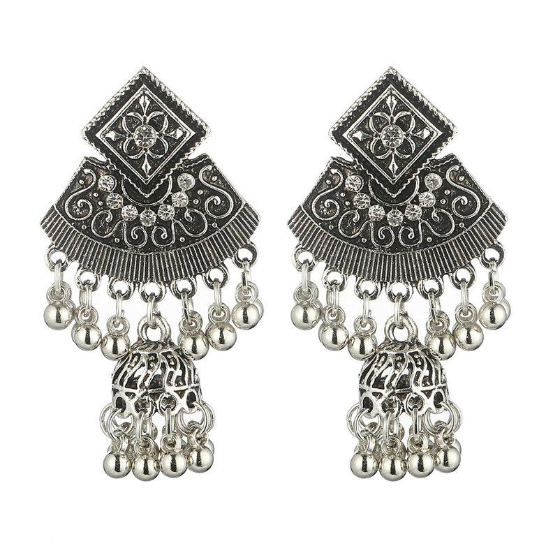LOVBEAFAS Boho Brincos Statement Dangle Earrings For Women Small Bell Vintage Long Tassel Drop Earring Fashion Jewelry Bijoux