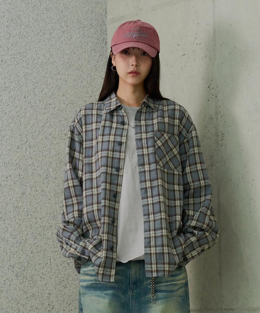 DESIRED Brushed Overfit Check Shirt-Ffsk5411D0D