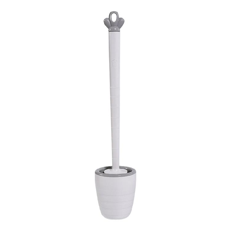 

Toilet Brush Holder Set Radish Non Damaging Thorough Bathroom Cleaner сірий