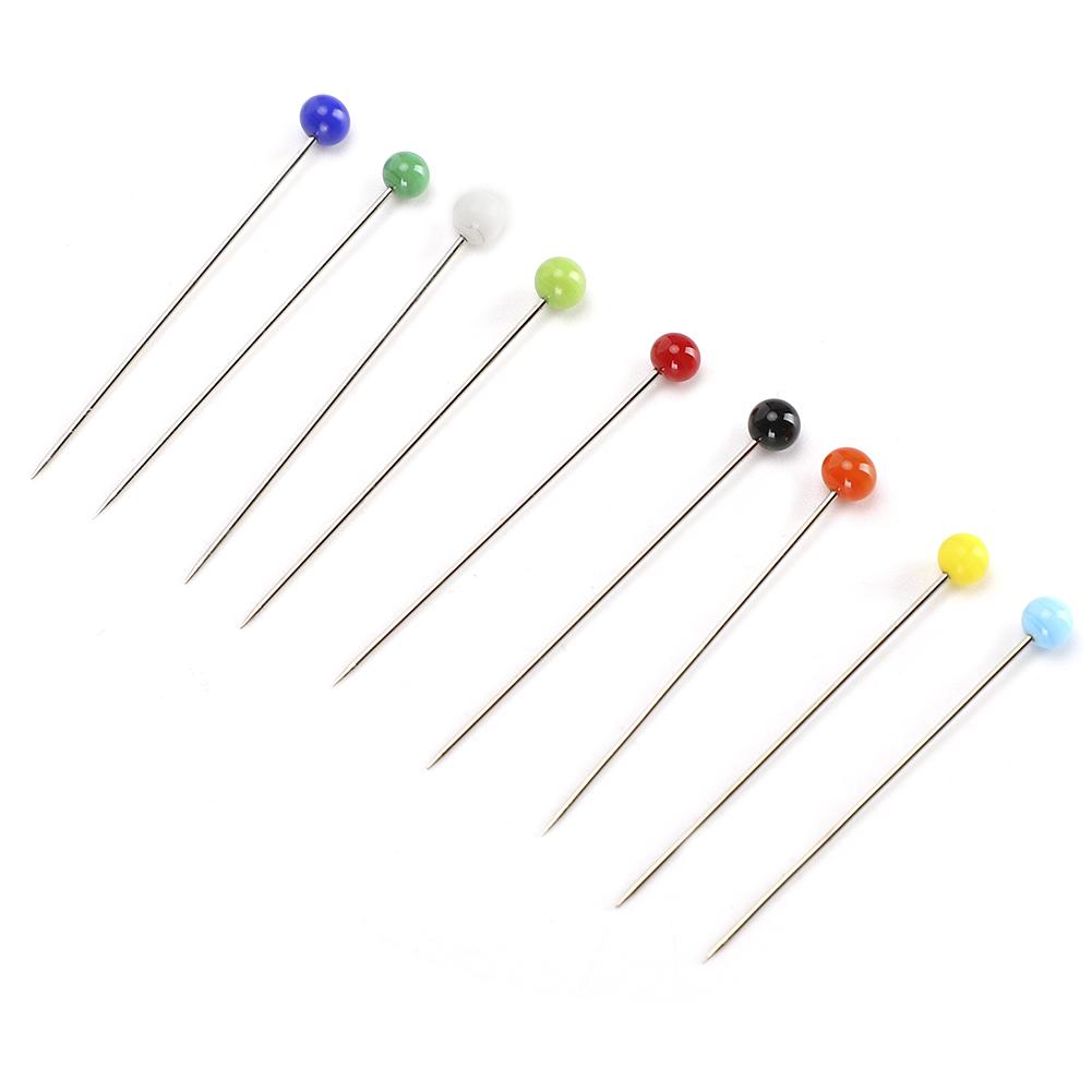 500Pcs Plastic Pearl Head Pins Colorful DIY HandWork Sewing Accessories 4mm 38mm