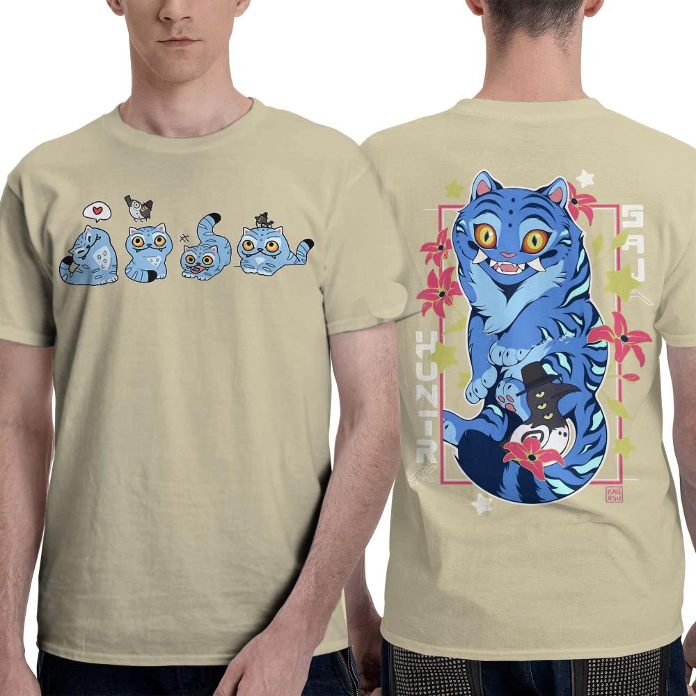 Streetwear T-Shirt KPop Demon Hunters Tiger Cotton T-Shirt Novelty Tee Shirt for Men Women Summer Y2K Custom Short Sleeve Clothe