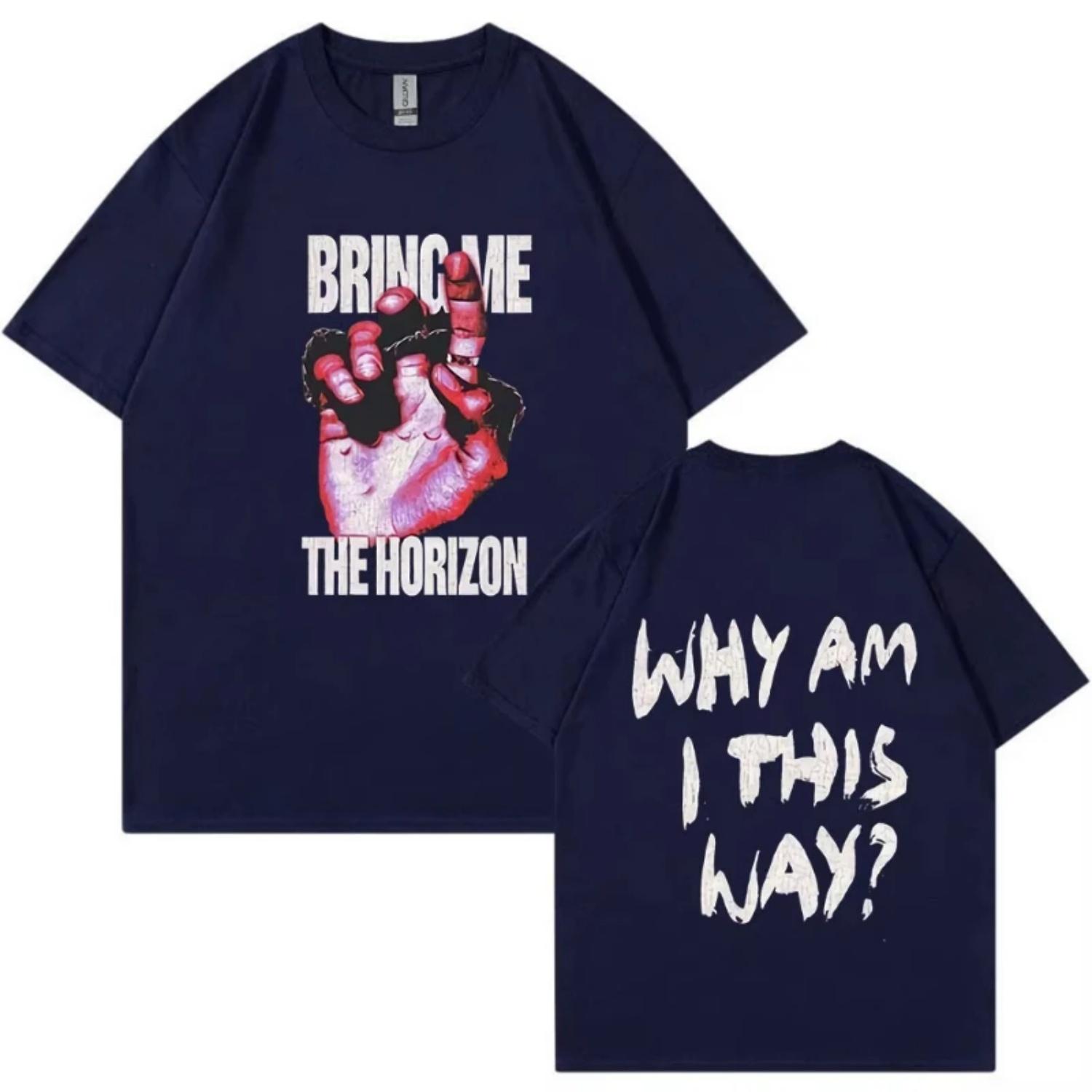 

BMTH BringMe TheHorizon Band T-shirt Men Women Hip Hop Vintage Oversized T Shirt High Quality Cotton Short Sleeve T-shirts S чёрный