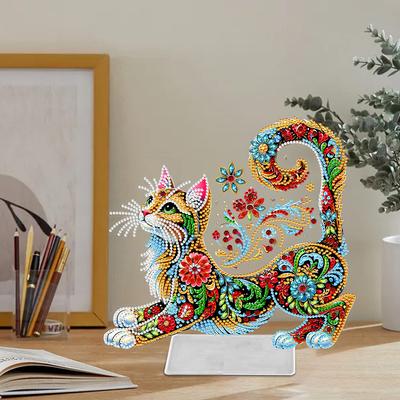 Kits de peinture diamant 5D en acrylique, motifs animaux, pour décorer votre bureau à la maison ou au bureau.