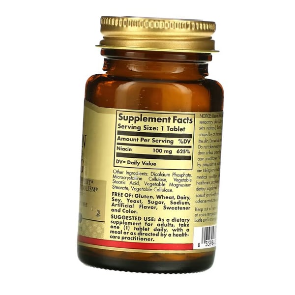 Niacin, Niacin 100, Solgar 100tab (36313164)