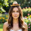 Bamboo Woven Conical Hat - Hawaiian Straw Pet Headdress