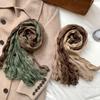 Women's Winter High-end Sense of Scarf New Warm and Cold-proof Scarf  Versatile Solid Color Wrinkle Scarf Shawl