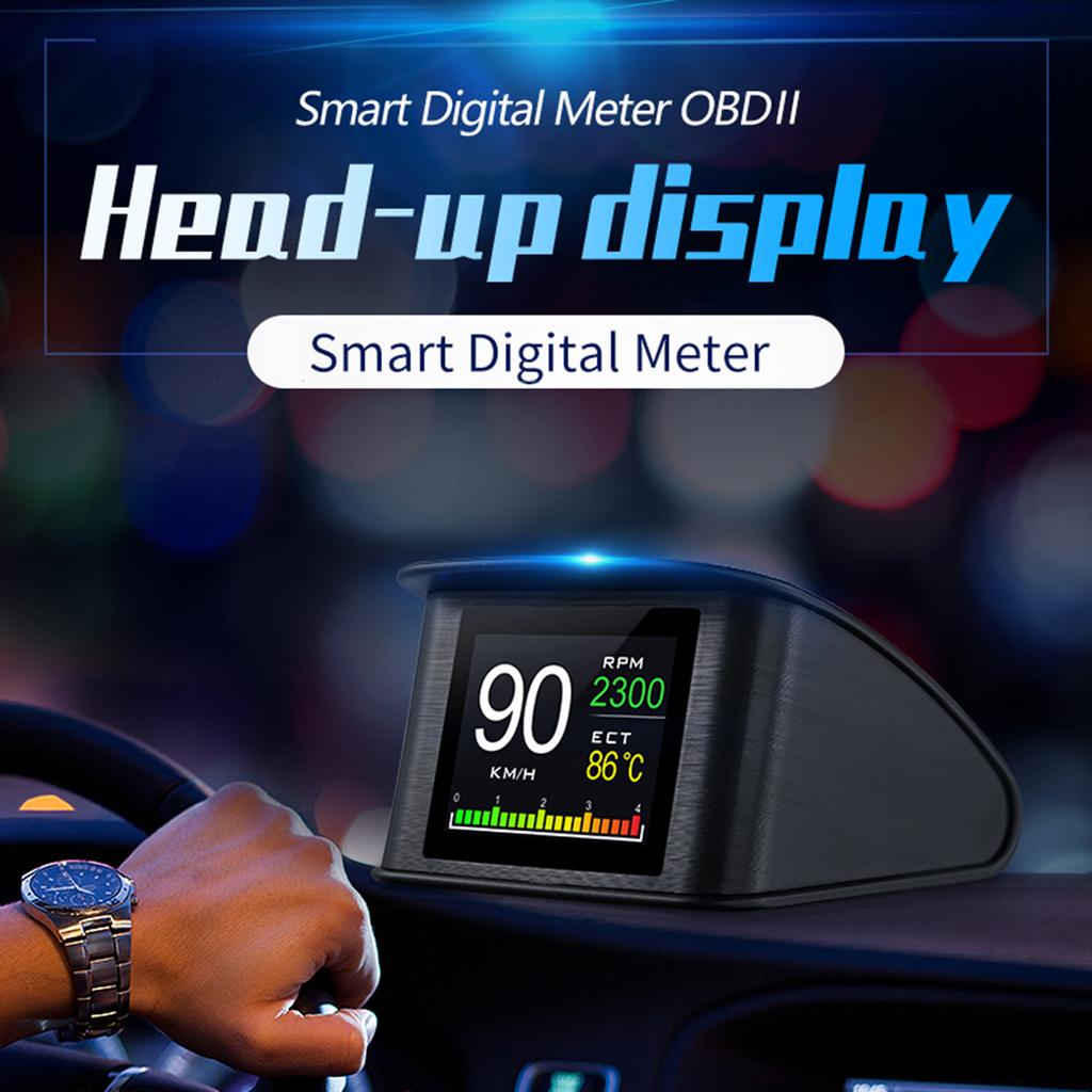 Smart HUD Display, 2.2 Inch Digital OBDII Speedometer Car Head Up Display with Displays Speed,