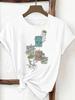 (Asian Size) love heart lovely Print Female Clothing T Shirt Woman Women Fashion Tee Top Short Sleeve Graphic T-shirts