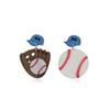 Baseball Clothes Acrylic Earrings, Light Luxury High-End Style Fashion Temperament Sports Festival Earrings