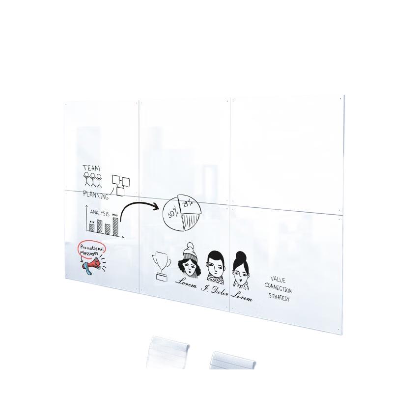 Deli Full-Screen Magnetic Tempered Glass Whiteboard