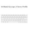 64Pcs PBT Blank DIY Keycap Mechanical Keyboards Original Profile No Print White Keycap Set for MX Switches
