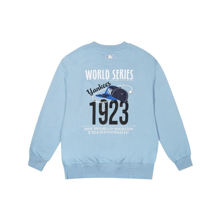 

New MLB New York Yankees Sweatshirts Unisex Sky Blue 31MT0C041-50S S