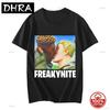 Funny Meme Graphic Unisexs Cotton T Shirts Freakynite Parody Brainrot Joke Fashion Casual Loose Short Sleeve Streetwear Clothes