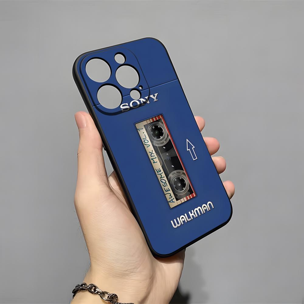 Retro Music Tapes Camera Phone Case For 16 Pro Max Iphone 15 14 Pro Max 13pro 11 X Xs Xr 8 7Plus Silicone Cover