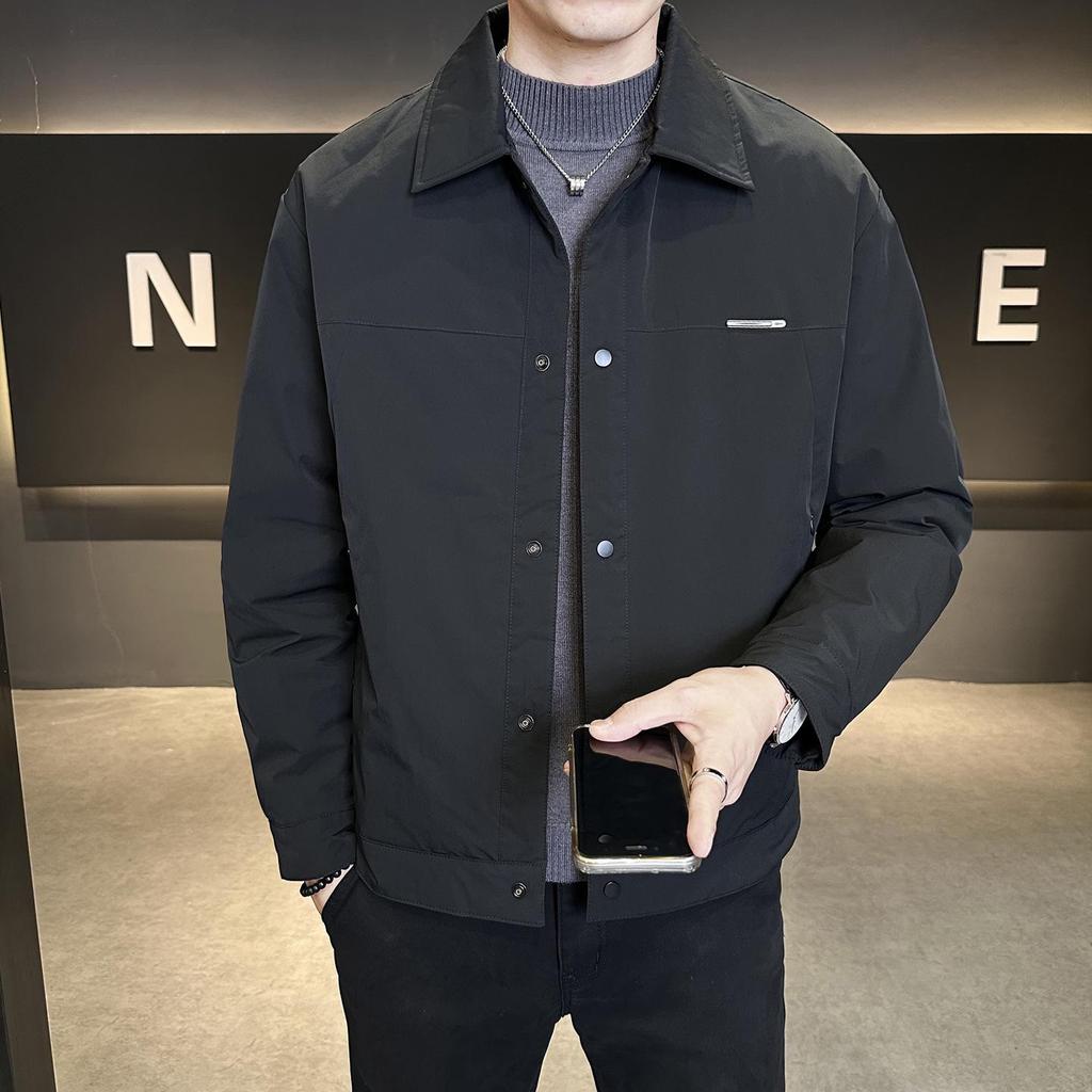 2025 Men's Trendy Lightweight Down Jacket with Lapel – Warm Winter Casual Coat