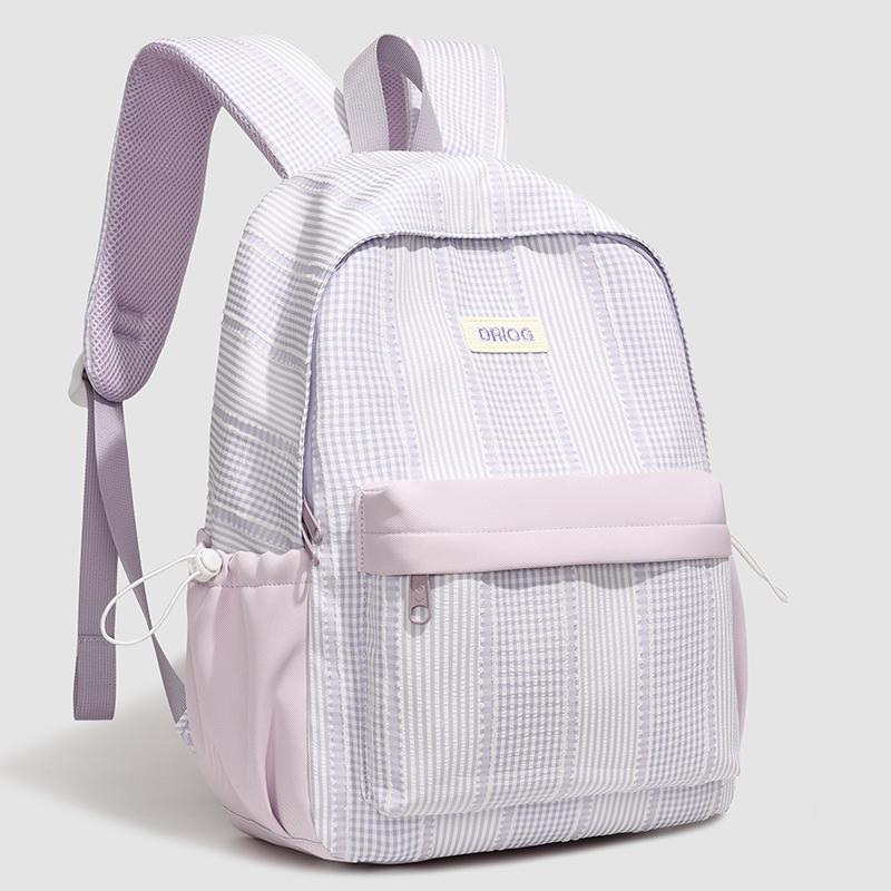 Gestreifter Schülerrucksack Damen Leichter Rucksack mit großem Fassungsvermögen