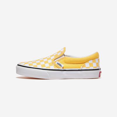 Classic Slip-On - Color Theory Checkerboard Banana Cream [VN000D0JP1T-COLOR THEORY CHECKERBOARD BANANA CREAM]