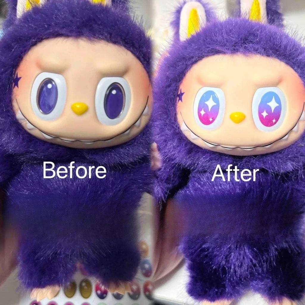 For 17cm Labubu V1V2V3 Makeup Stickers DIY Color False Eyelash Customization Gorgeous Exquisite Makeup Stickers Eyelash Stickers