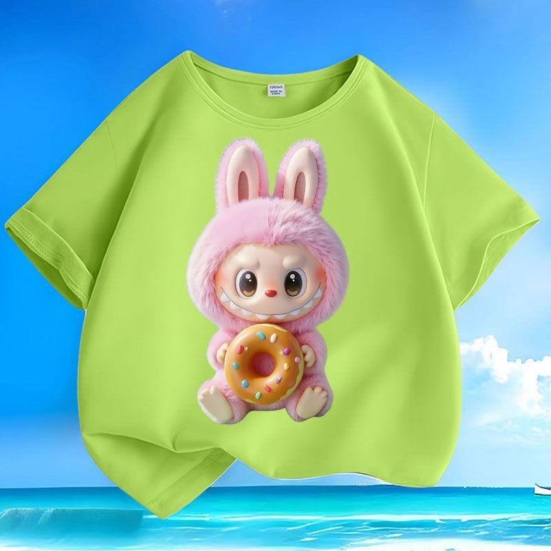 Pure Cotton Fashionable T-shirts for Children, Short-sleeved Tops for Boys and Girls In Summer