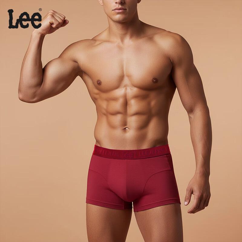 Lee Men's Lucky Red Cotton Boxer Briefs (2-Pack)