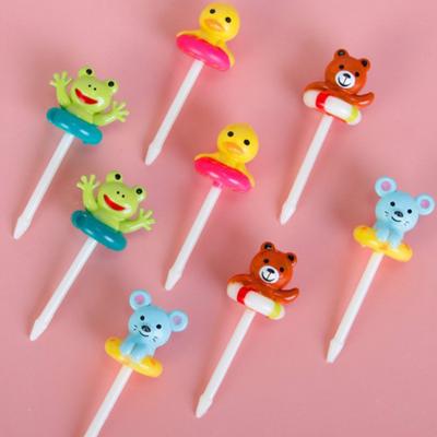 8ks Cartoon Animal Fruit Vidlice Ovocná tyčinka Obědová tyčinka Dortová vidlička Vidlička na jídlo tyčinka Bufetový sendvič