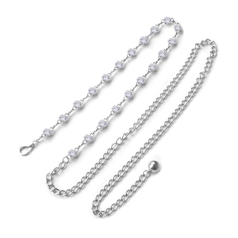 Fashionable Single-Layer Tassel Minimalist Style Rhinestone Waist Chain Women Body Chain Jewelry Clothing Accessories Gifts
