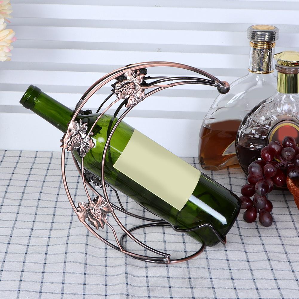 

Elegant Style Iron Red Wine Rack Wine Holder Shelf Display Stand Organizer for Home Hotel
