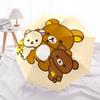 Rilakkuma, Friends Automatic Open/Close Umbrella-Cute Umbrella with Cute Design, Portable 3-Fold Compact Umbrella for Men & Women, Halloween