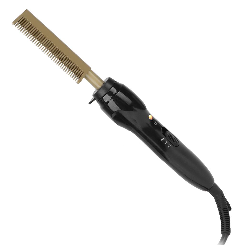 Electric Hot Comb Multifunctional Temperature Adjustable Hair Straightener Comb Styling Tool
