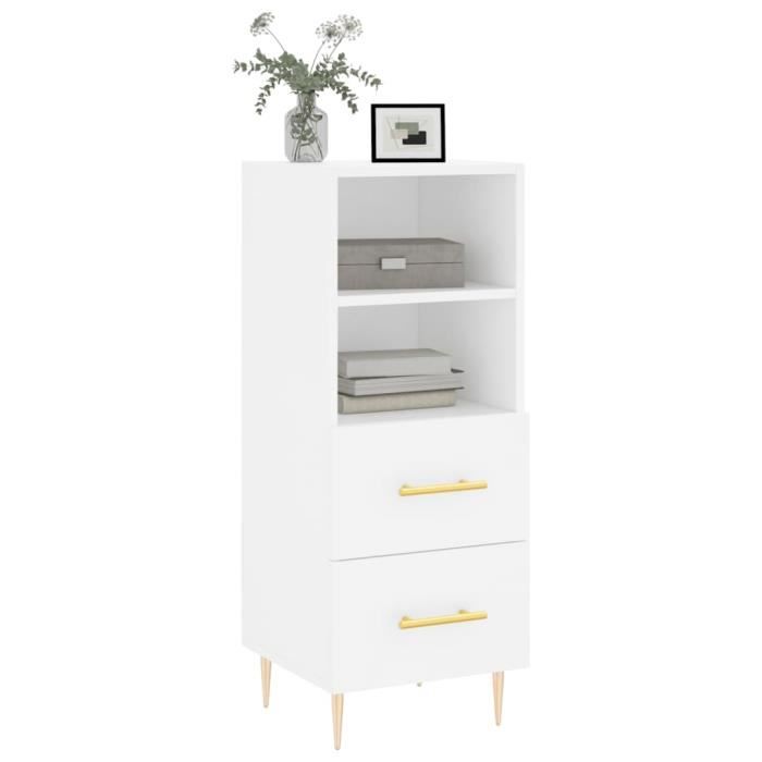 VidaXL Buffet blanc 34,5x34x90 cm bois d'ingénierie 828652