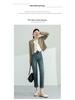 Autumn High Waist Slimming Straight Leg Stretch Jeans - Women's Soft Fabric Cropped Pants