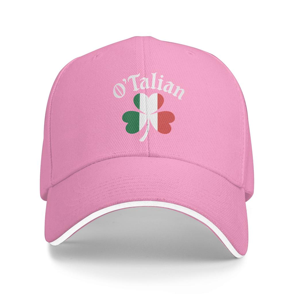 O'talian Half Irish Italian Flag Heritage St Patrick's Day Casual Baseball Cap  Outdoor Gym Trucker Hat Summer Sun Baseball Caps