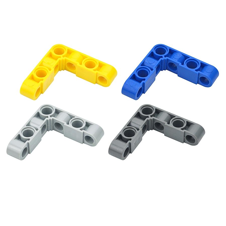 Thick Hole Beam 4x4 Building Blocks Compatible Car Truck Steering Liftarm Replacement Bricks MOC Right Angle Beam Creative Toys