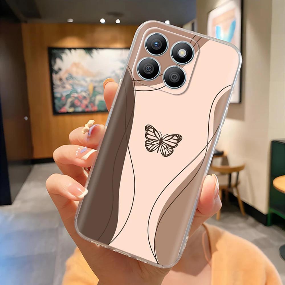 Für Honor X8b Handyhülle Bunte Muster Hülle Abdeckung Für Honor X8B HonorX8b Transparent Weiches Silikon Anti-Drop Stoßfänger Fundas Capa