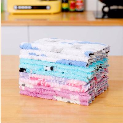 Anti-Grease Microfiber Household Super Absorbent Wash Cloth Dish Towel Cleaning Cloth Wiping Rag