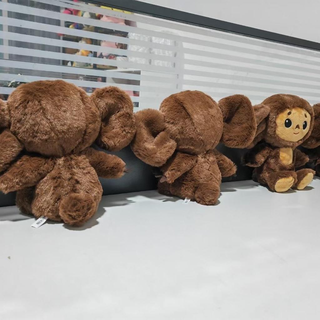 20/30cm Cheburashka Plush Toy Big Eyes Monkey Plushie Doll Russia Anime Stuffed Animal Soft Sleeping Pillow Kids Appease Gifts