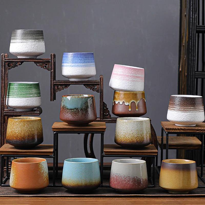 Large Ceramic Tea Cup Porcelain Teacups Teaware Japanese Kung Fu Tea Set Water Cup Master Cup Single Cup Pottery Cup Stoneware