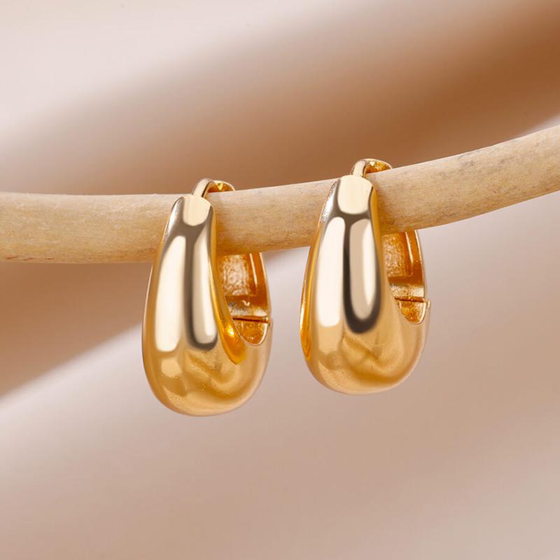 Stainless Steel Geometric Claw Earrings For Women Gold Color Starfish Heart Stud Earring Fashion Wedding Waterproof Jewelry Gift