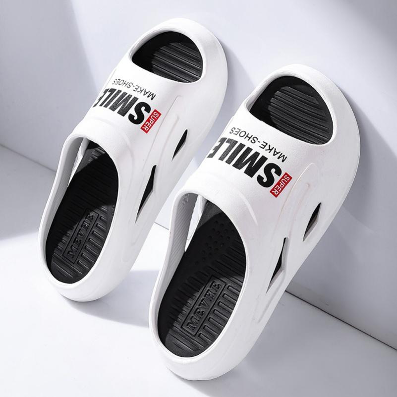

Slippers for Men Can Be Worn Outside in Summer, Bathroom Bathing, Home Use, Large Size Sandals and Slippers for Men in Summer 44-45 білий