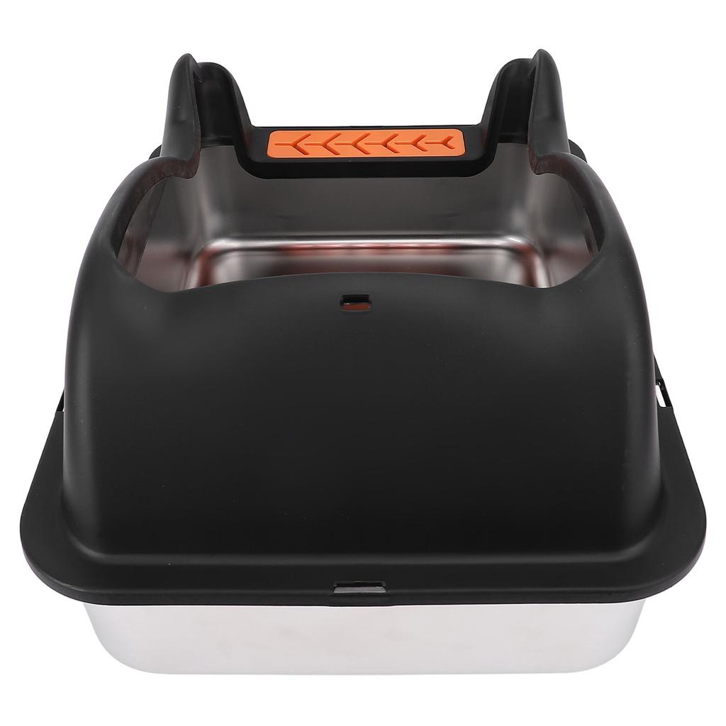 Stainless Steel Cat Litter Box with Lid Easy To Clean Anti Splashing High Sided Large Metal Kitty