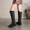 35--44 Stivali Suola Spessa Tacco Inclinato Stivali da Neve Donna Velluto Ispessito Stivali Imbottiti Stivali Lunghi Scarpe da Donna