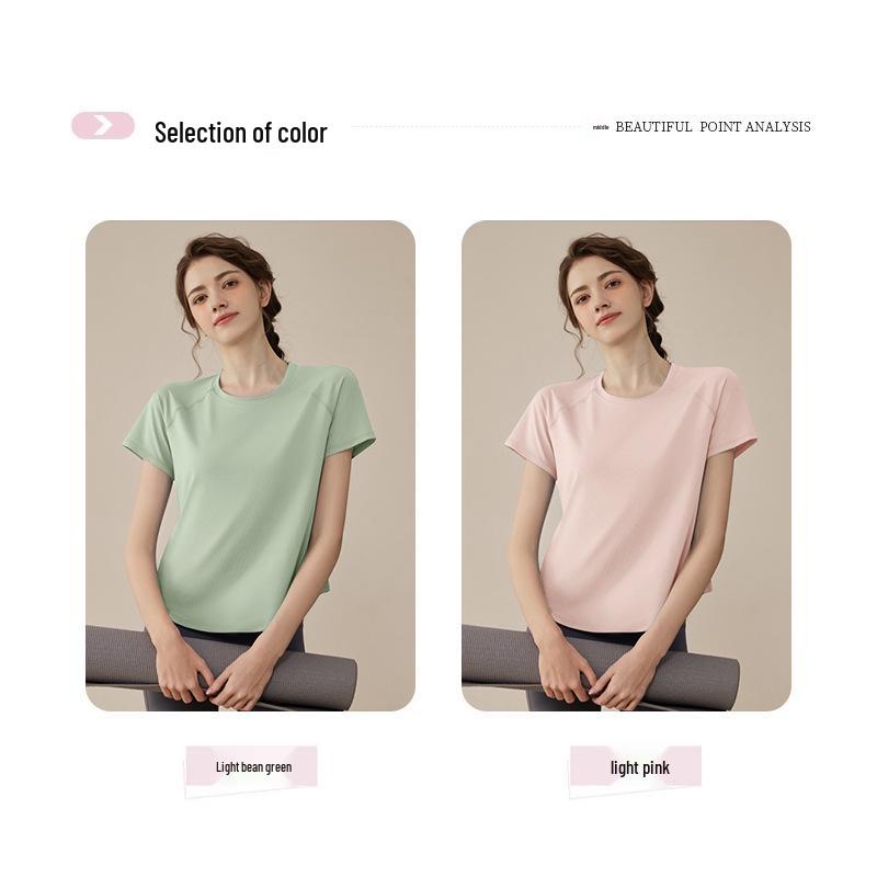 2025 Women's Summer Yoga Short Sleeve Sports Fitness T-shirt