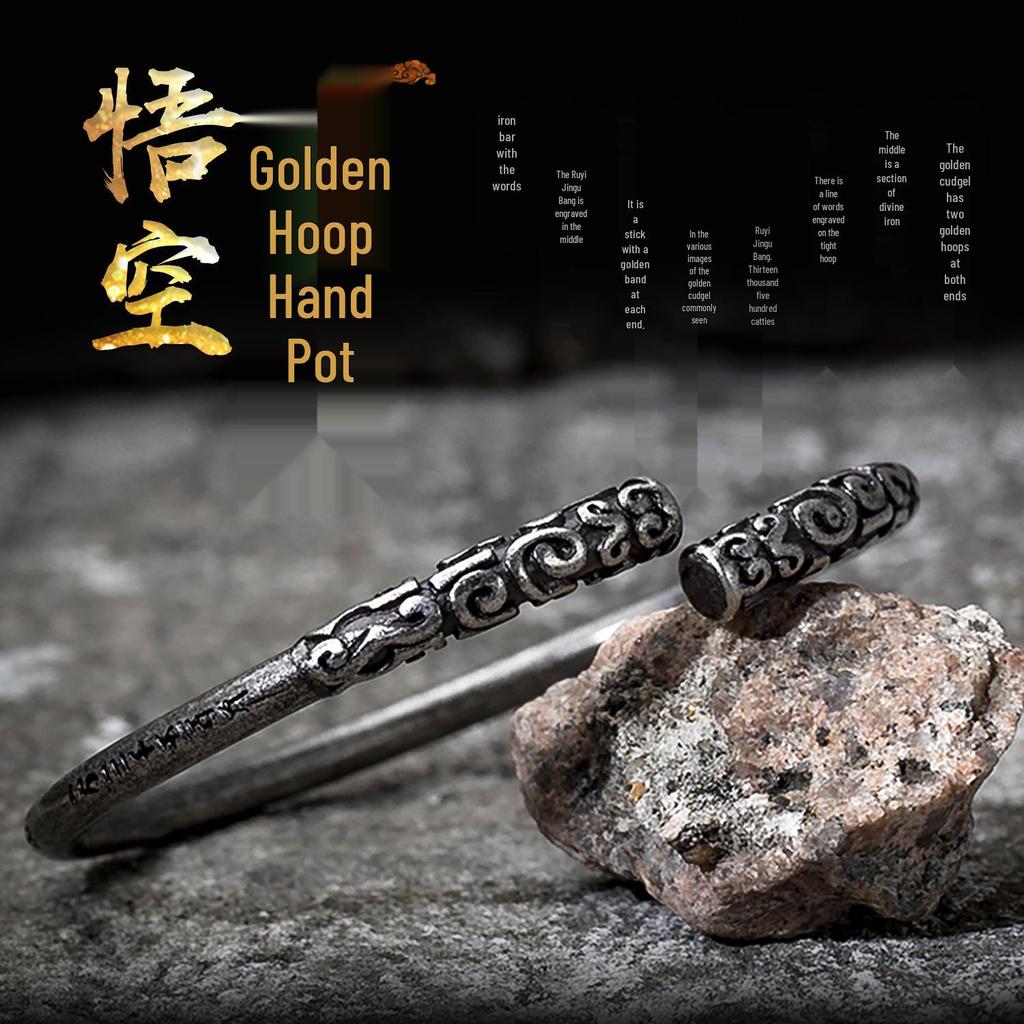 Wukong Ruyi Jingu Bang Bracelet: Monkey King Mythology Inspired 3D Metal Jewelry from Journey to the West
