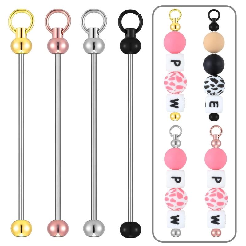 Portable 20 Pcs Sturdy Alloy Long Rods Charm Pendant Accessory for Earrings and Necklace Jewelry Making with Eye Pins