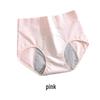 Women's High-Waist Antibacterial Cotton Menstrual Briefs - Leak-Proof Period Underwear for Girls