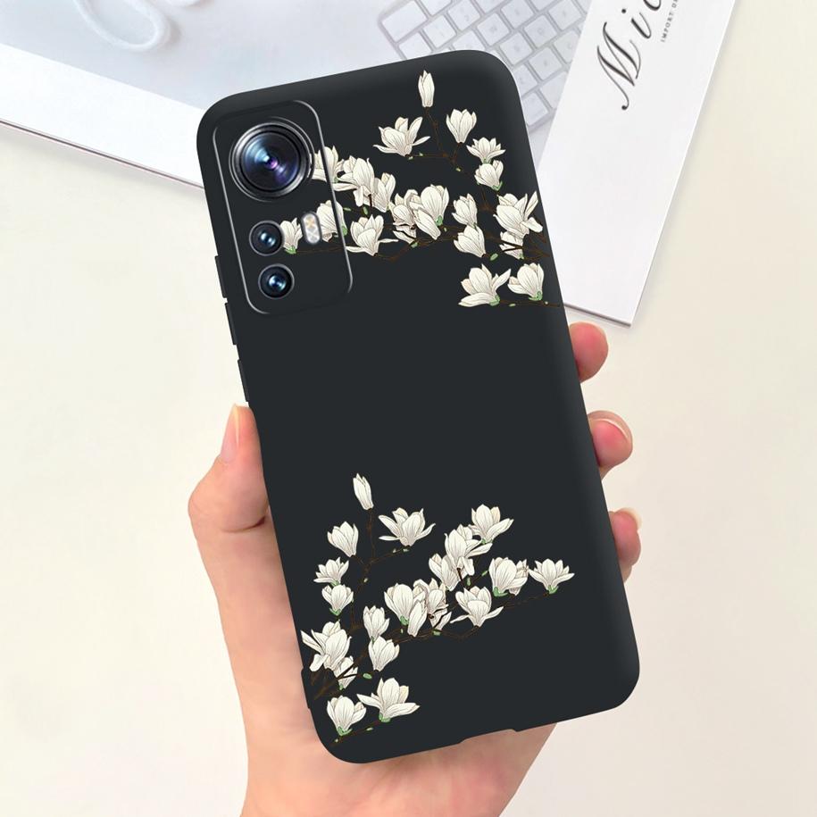 For Xiaomi 12 Case Mi 12X Cover Luxury Flower Cartoon Slim Soft Silicone TPU Back Cover For Xiaomi 12 Pro Funda Mi 12 Ultra Capa