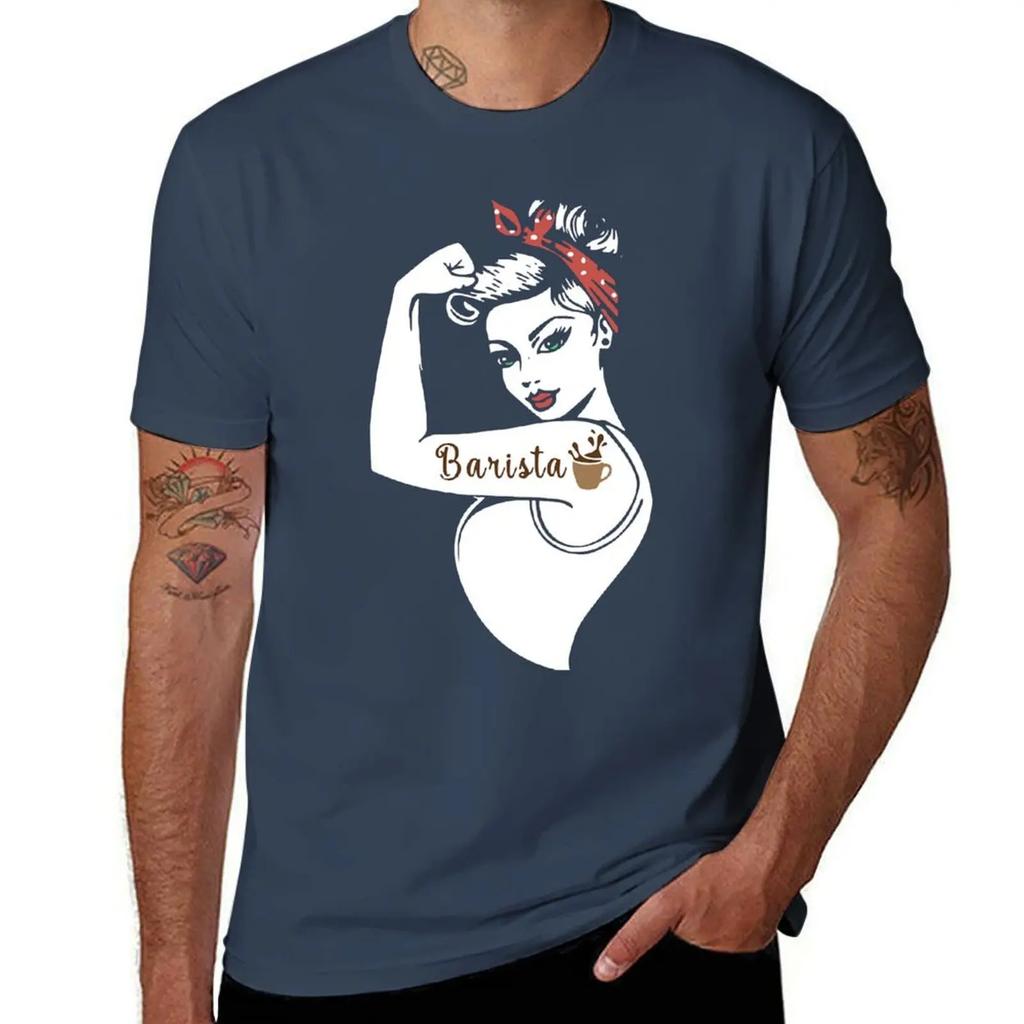 strong and sexy barista mom Relaxed Fit TShirt man t shirt quickdrying custom shirt men clothings