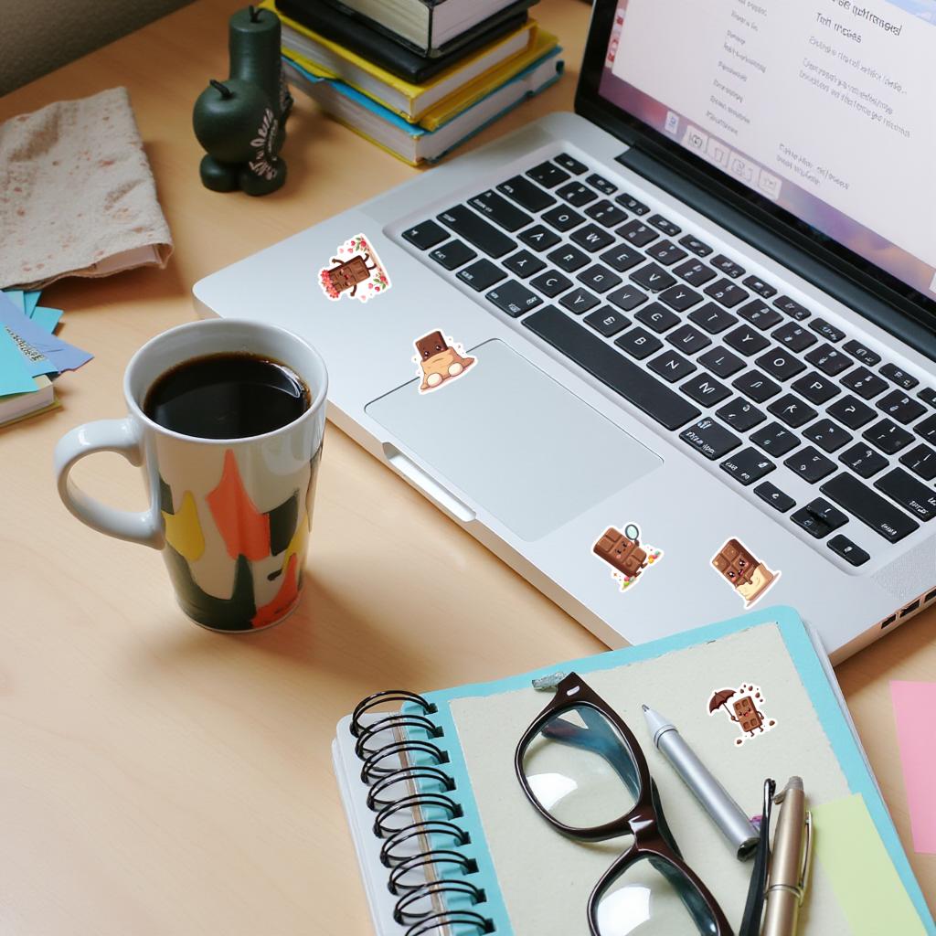 35pcs Chocolate Cookies Candy Sticker Waterproof Graffiti Computer Luggage Self Adhesive Personalized Stickers