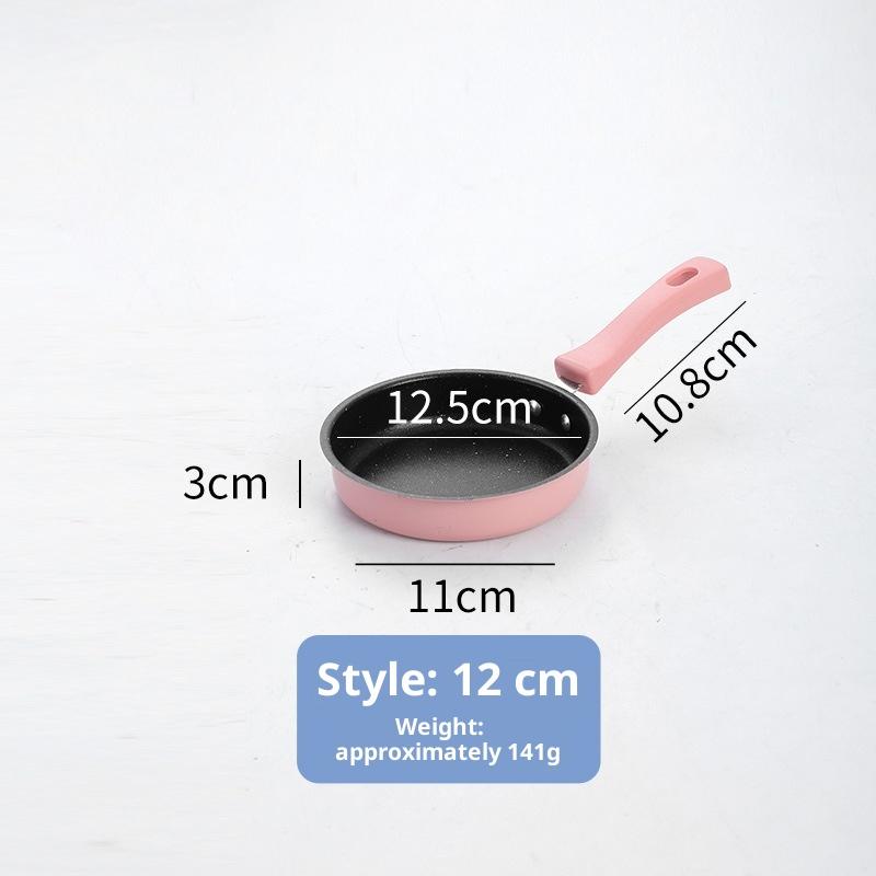 1Pcs Portable Omelette Pan Mini Nonstick Cast Iron Skillet With Handle For Induction And Gas Cooktops Children'S Breakfast Pot