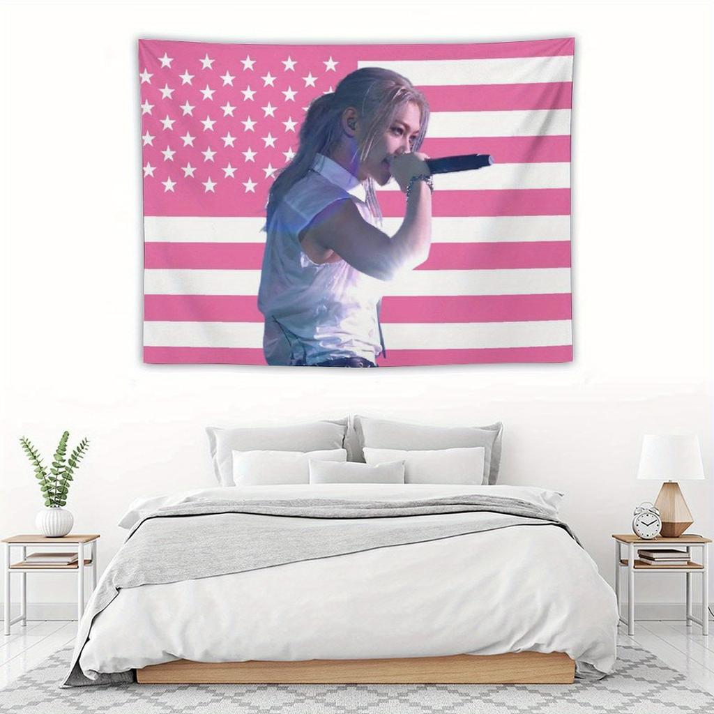 Tapestry Featuring Felix Music Album Poster Ideal for Living Room Bedroom Decor Perfect Pink Gift for Friends Flat Print